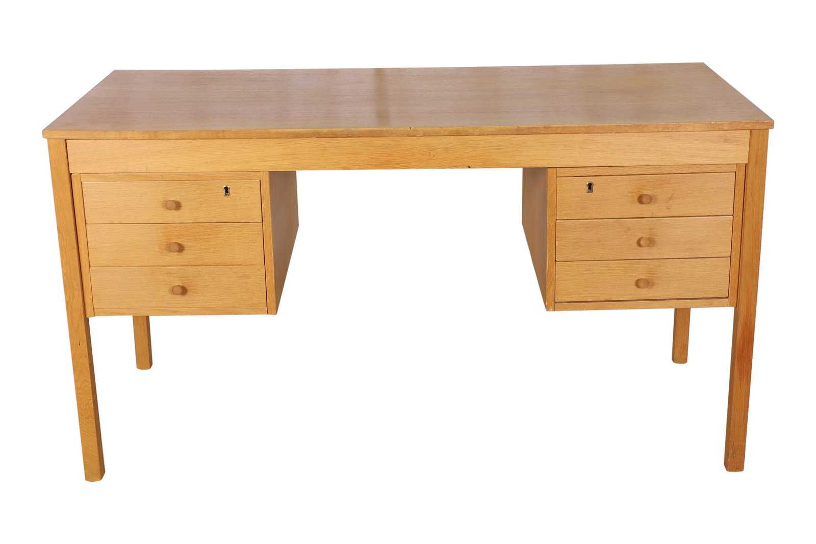 Teak Desk: Teak Desk. Dimensions 29x53x23