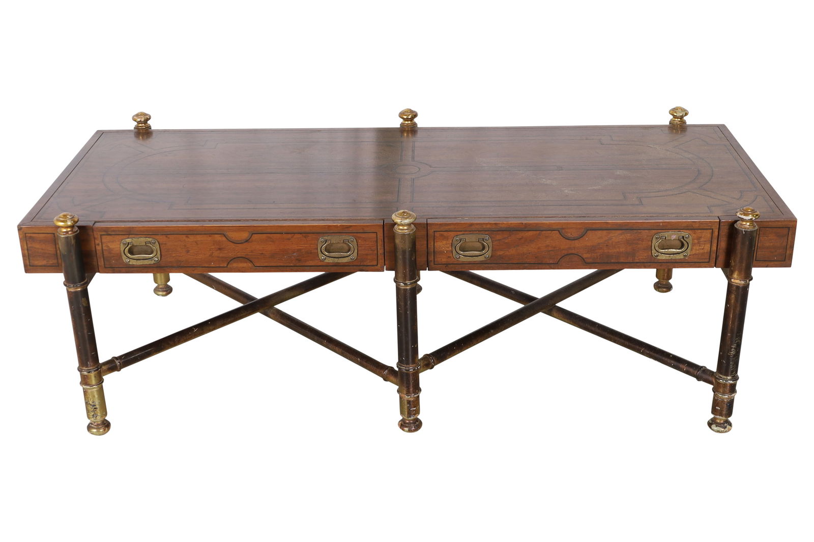 Campaign Style Faux Bamboo Coffee Table (1 of 3)