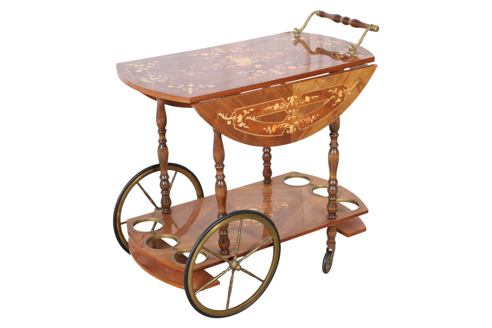 Inlaid Italian Tea Cart (1 of 5)