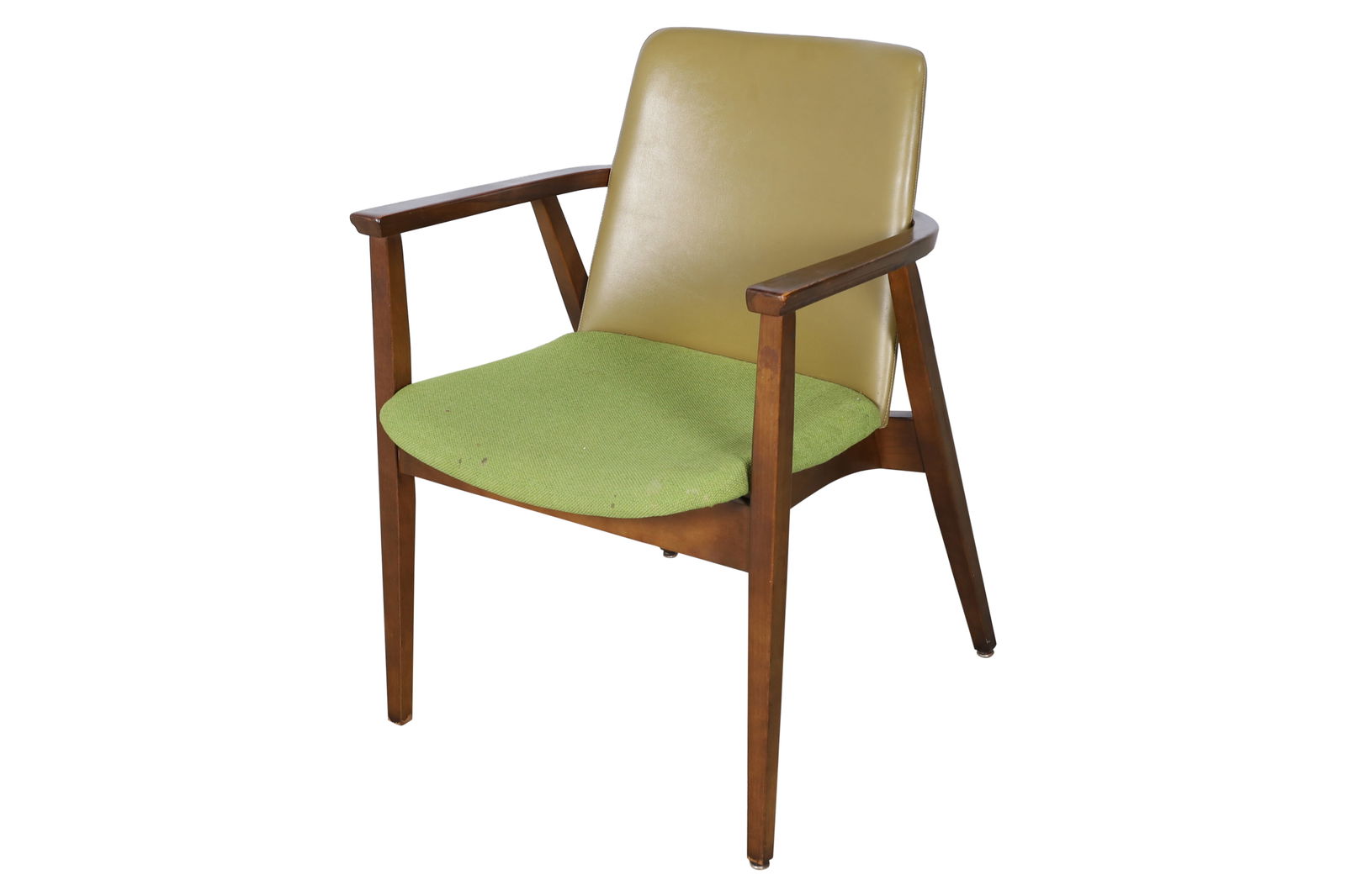 Walnut Barrel Back Sculpted Arm Chair (1 of 5)