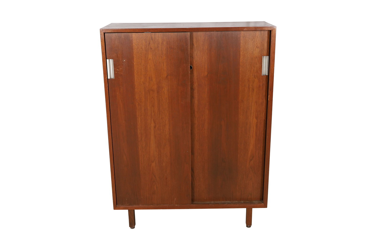 Mid Century Walnut Sliding Door Cabinet (1 of 5)