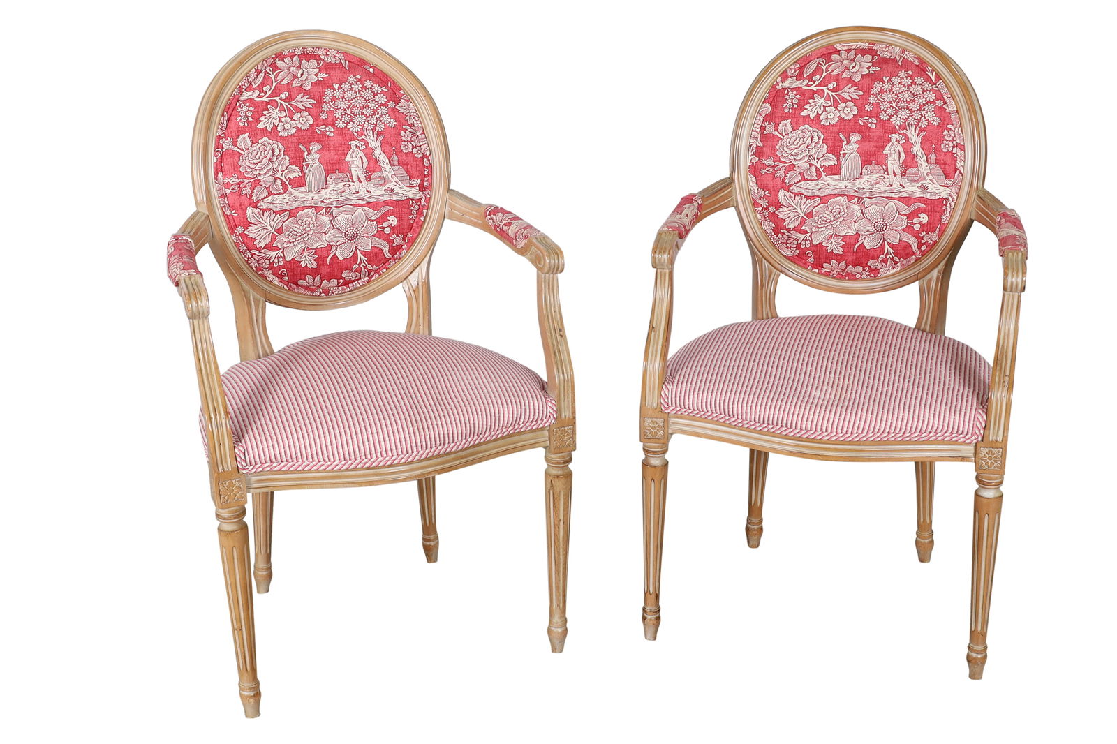 French Style Italian Arm Chairs - Pair (1 of 7)