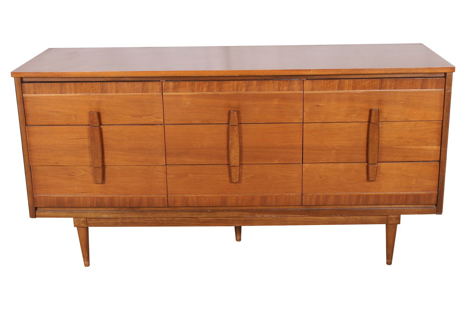 Mid Century Walnut Long Dresser (1 of 5)