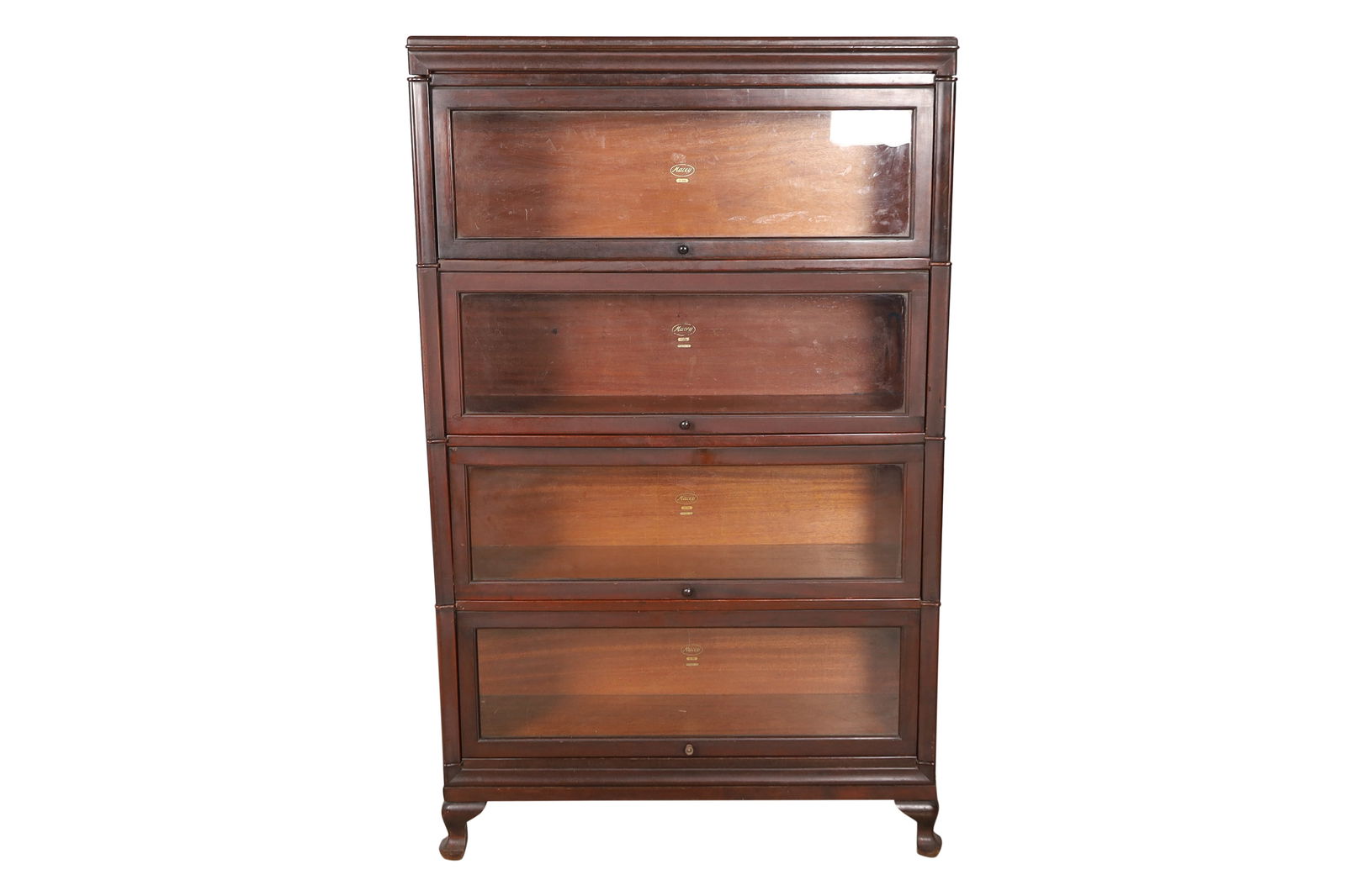 Macy Panelled Mahogany 4 Stack Bookcase (1 of 4)