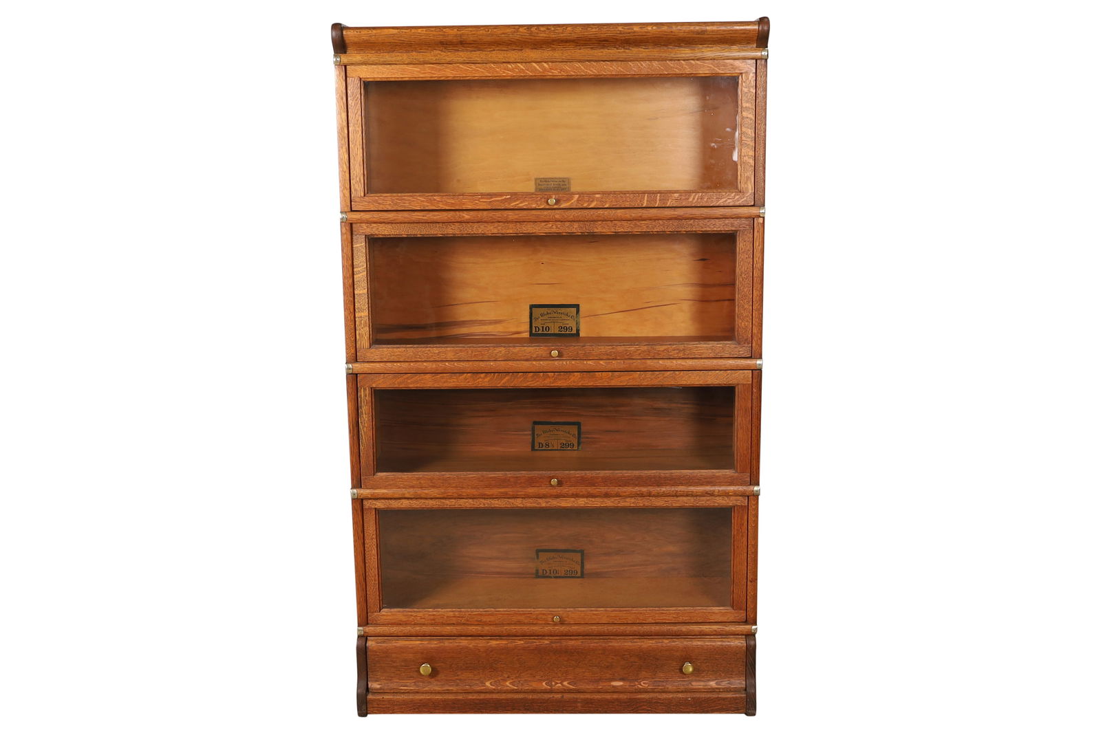Globe Wernicke 4 Stack Oak Bookcase (1 of 3)