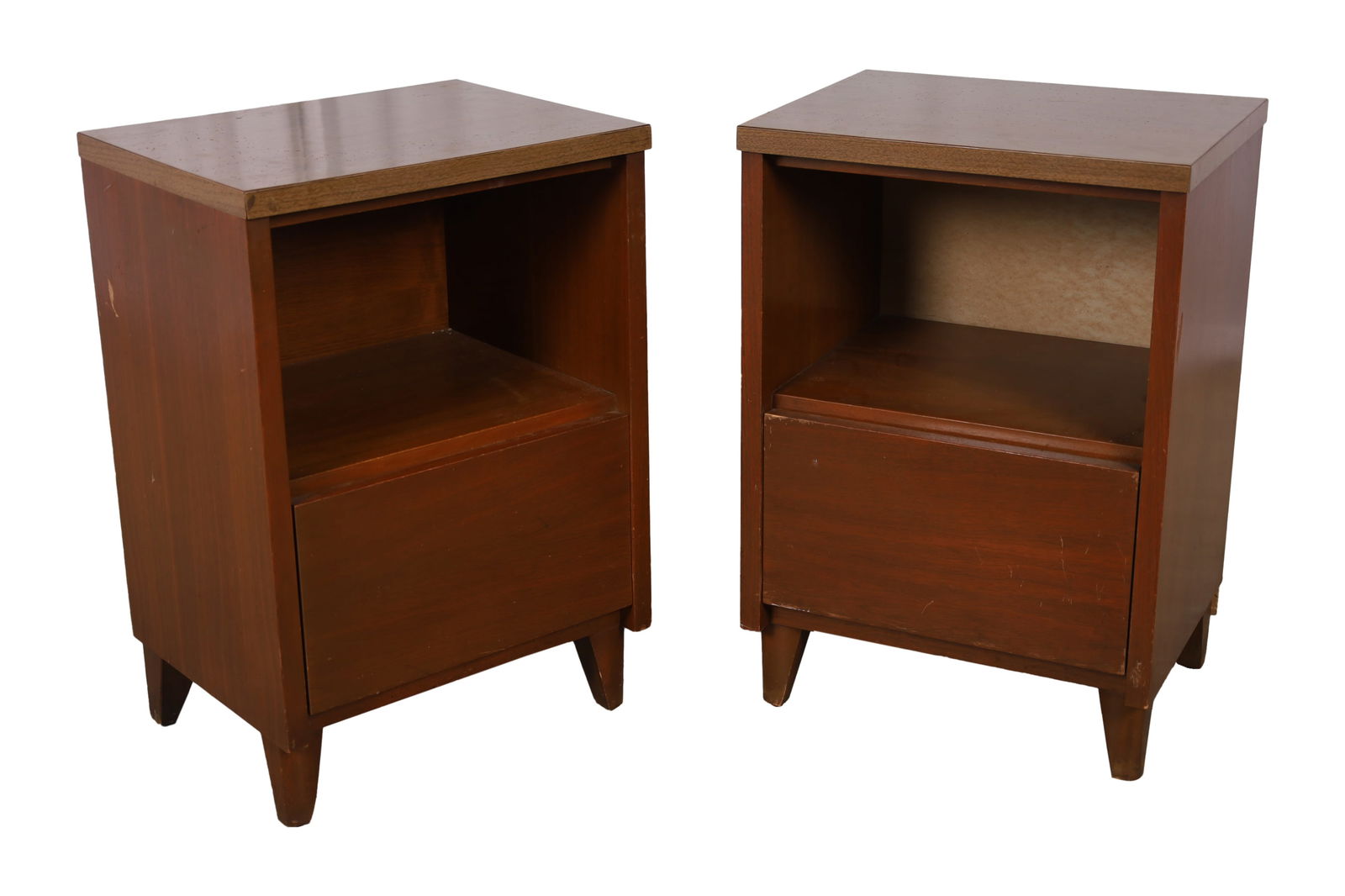 Walnut Laminate Top Nightstands - Pair (1 of 5)