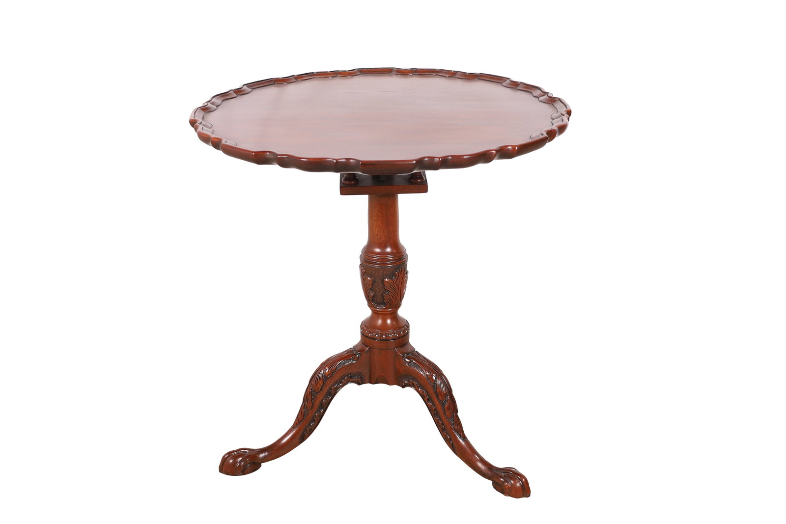 Mahogany Pie Crust Birdcage Tilt Top Table (1 of 5)