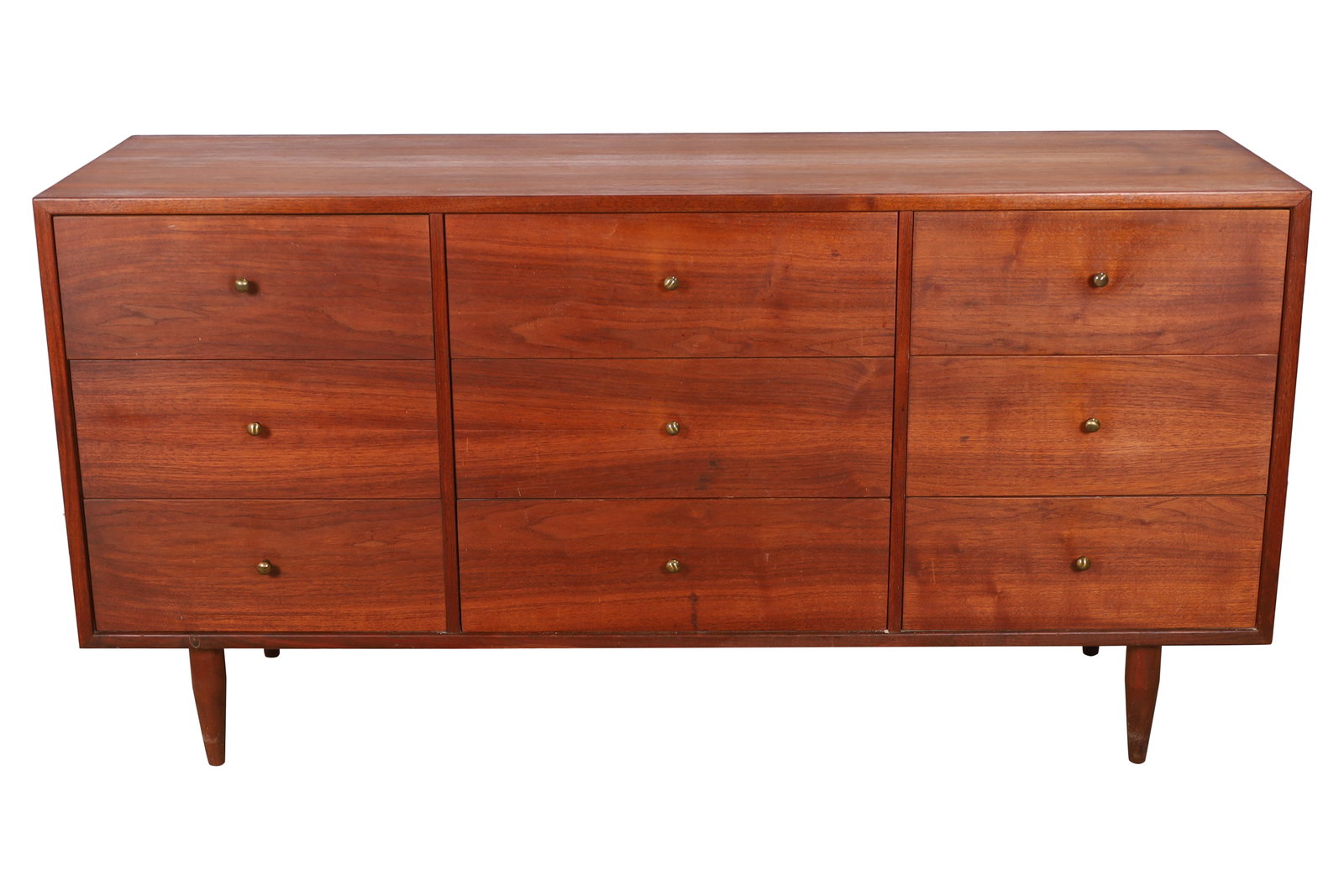 Mid Century Walnut Long Dresser (1 of 5)