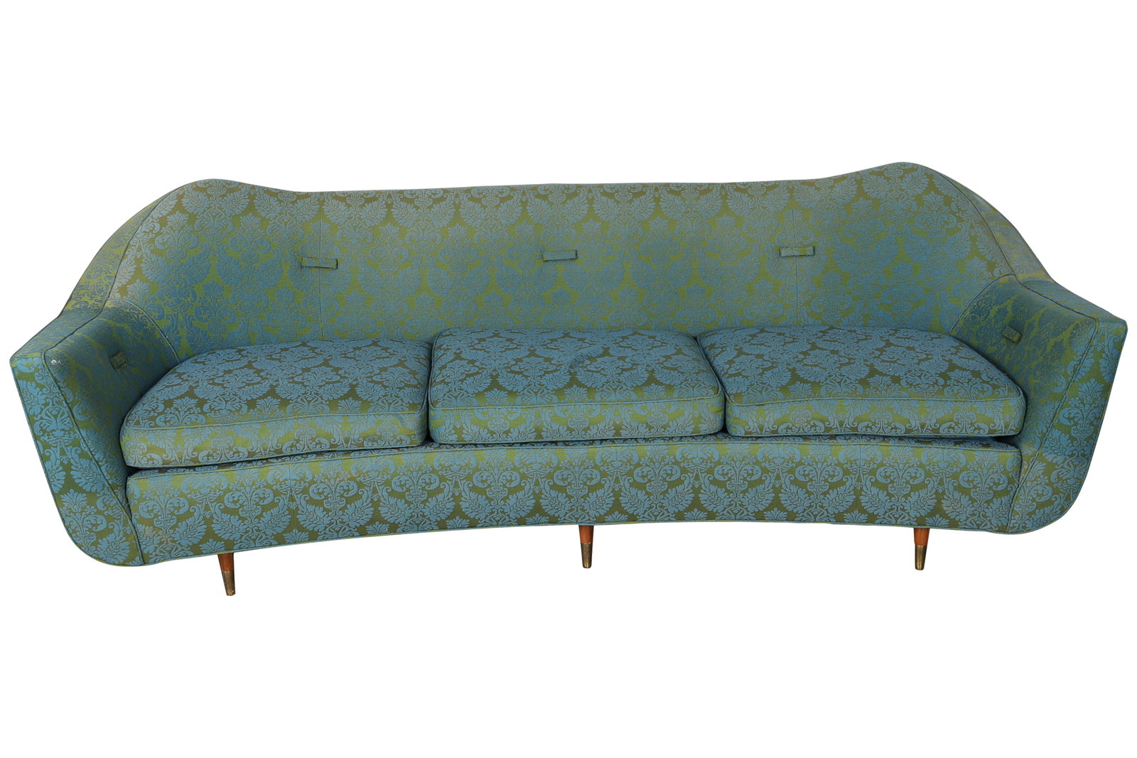 Mid Century Modern Curved Sofa (1 of 4)