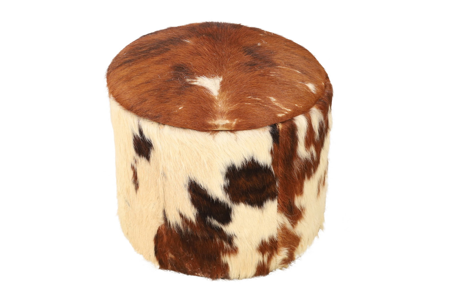 Cowhide Storage Ottoman (1 of 3)