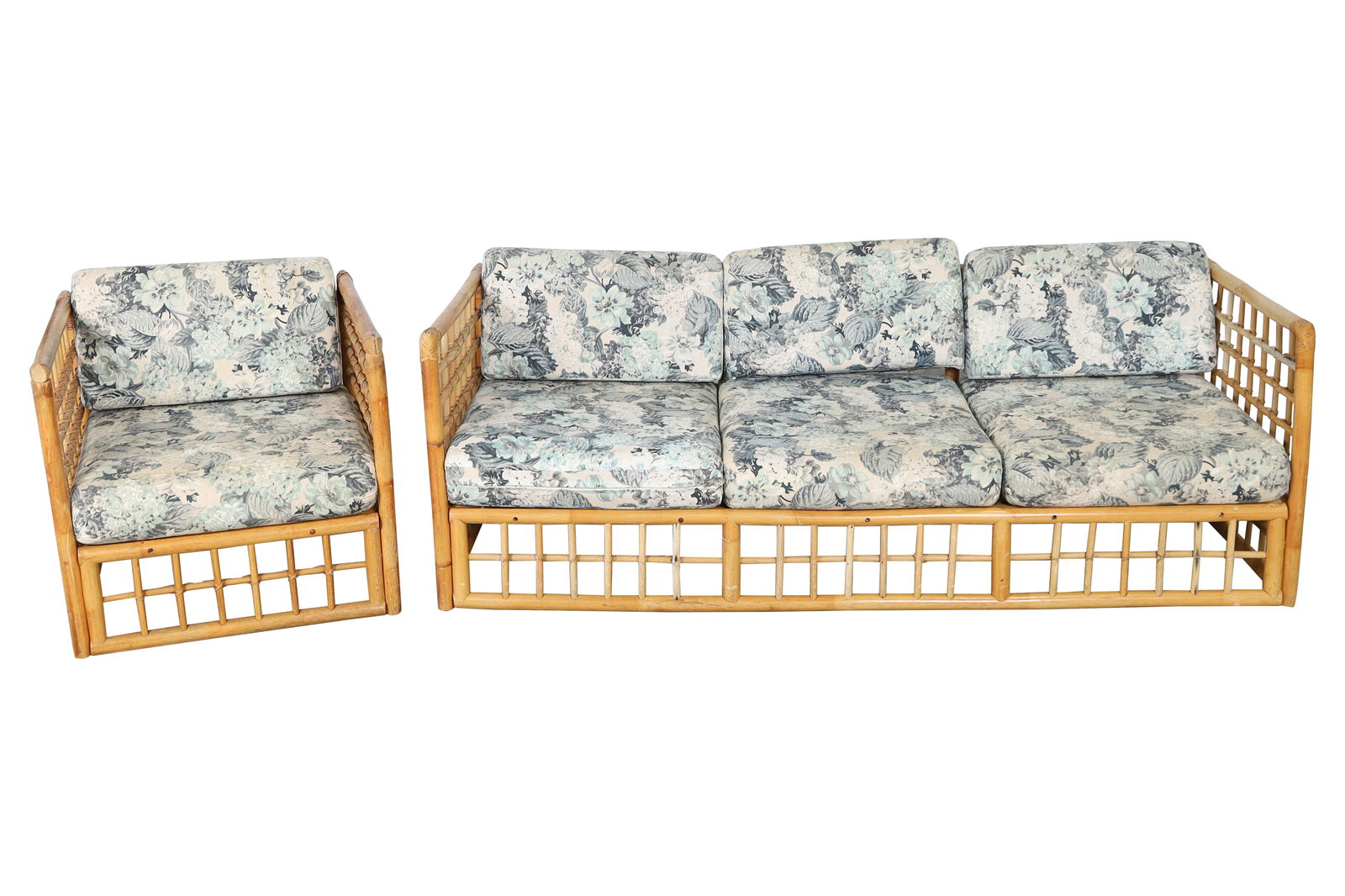 Rattan Cube Sofa and Chair (1 of 4)