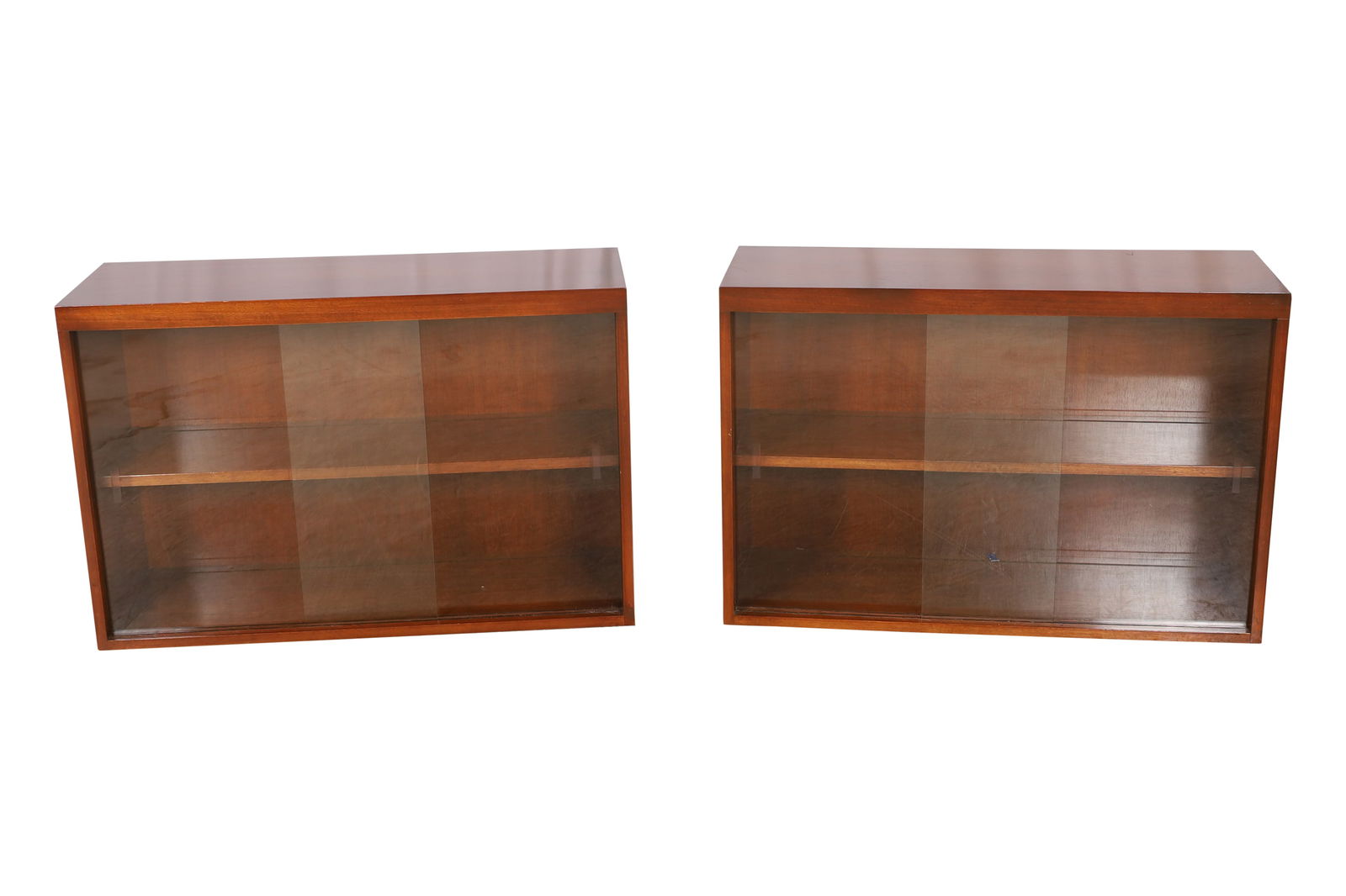 Walnut Floor Bookcases - Pair (1 of 4)