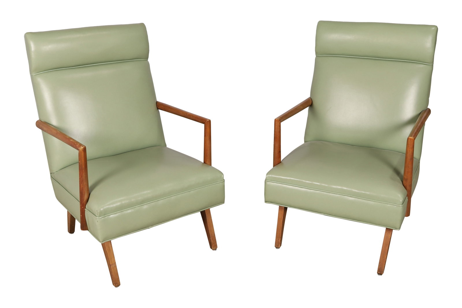 1960's Highback Rocking Lounge Chairs - Pair: 1960's Highback Rocking Lounge Chairs - Pair. Dimensions 40x25x27