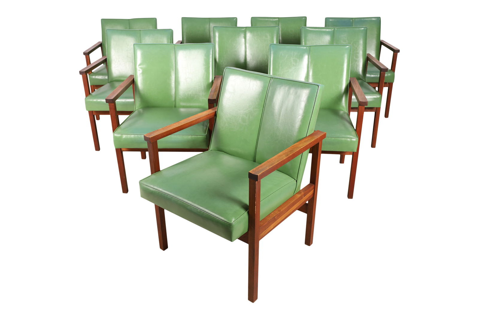 Jens Risom Style Walnut Dining Chairs -10 (1 of 5)