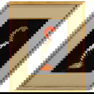 Erte - Embossed Serigraph: Erte - Embossed Serigraph. Dimensions 18x15