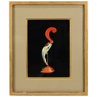 Erte - Embossed Serigraph: Erte - Embossed Serigraph. Dimensions 18x15