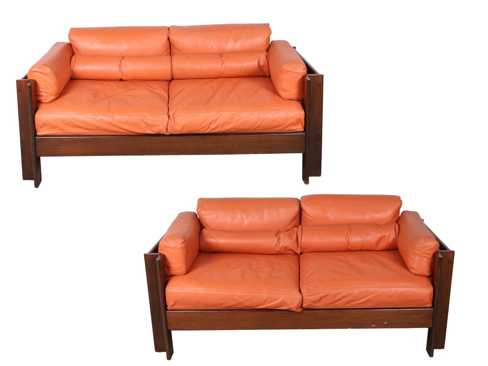 Sergio Asti - "Zelda" Leather Sofas - Pair (1 of 7)