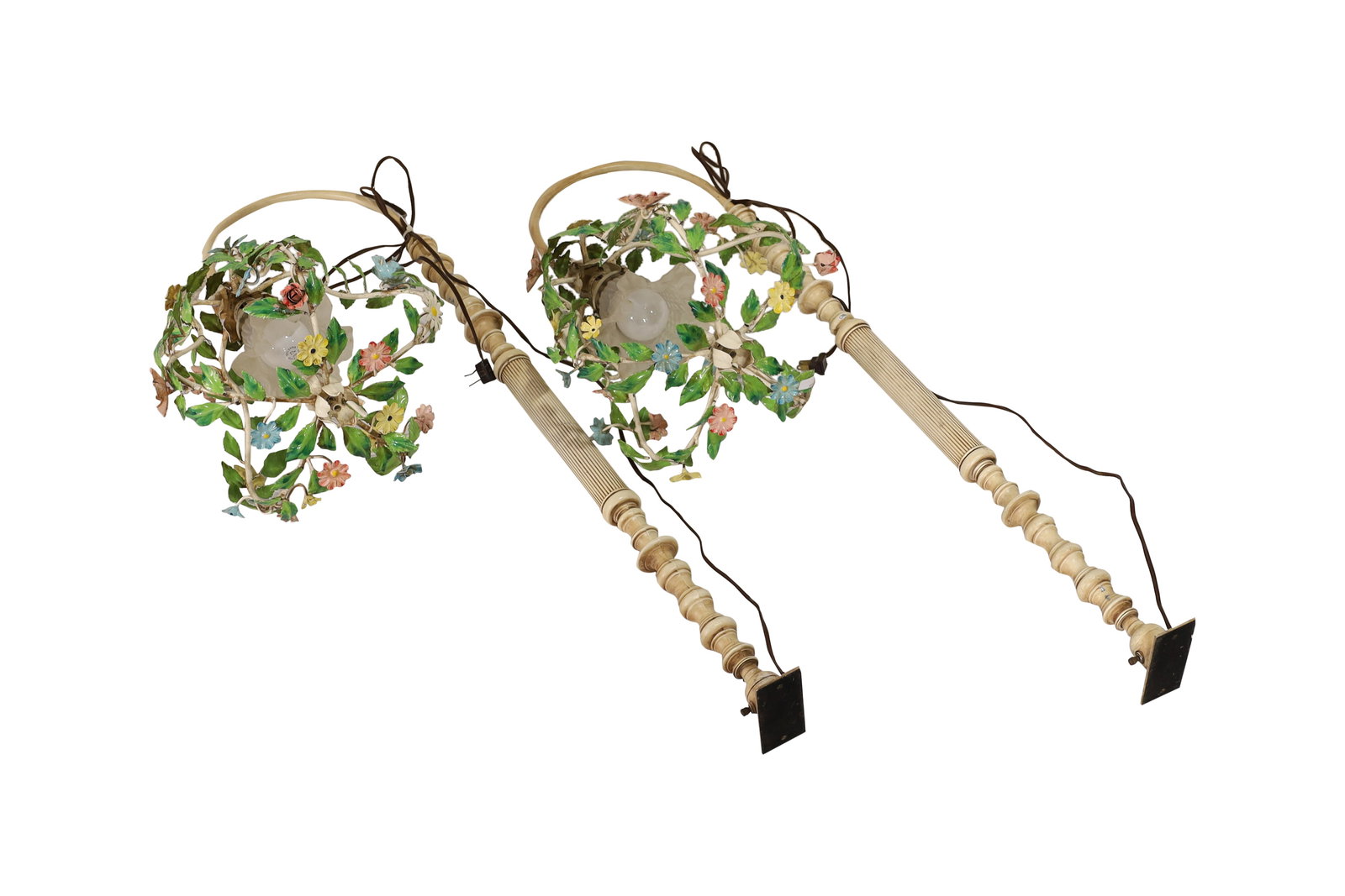 Iron Floral Floor Lamps - Pair (1 of 5)