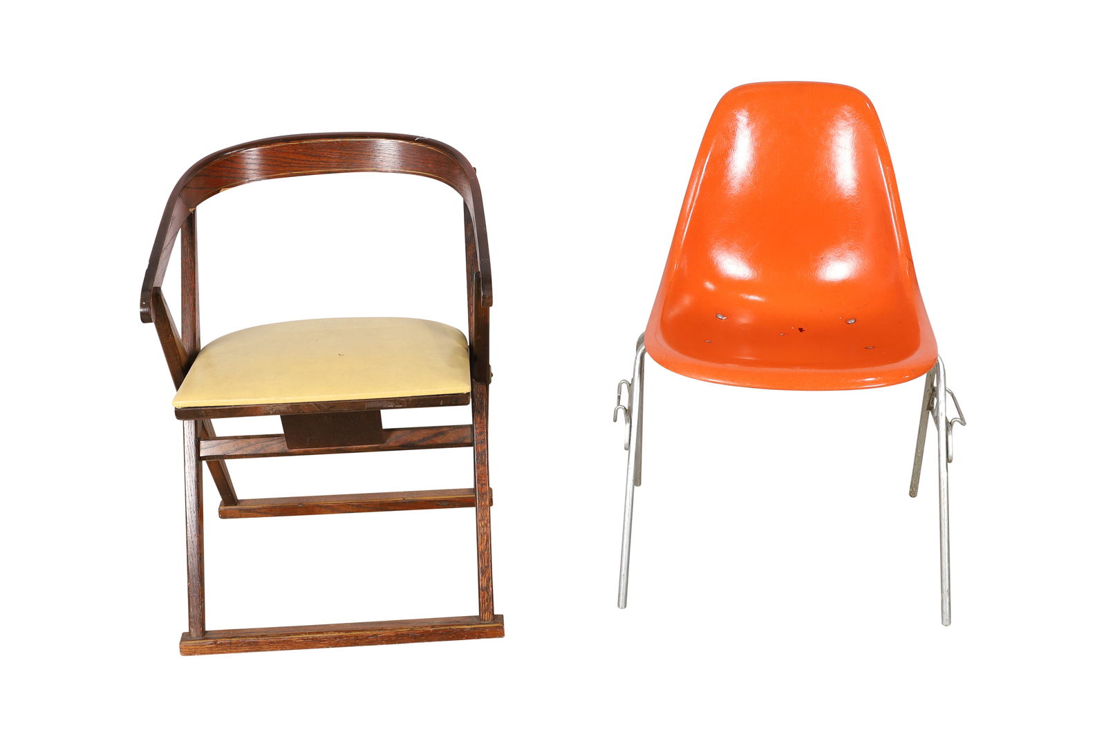 Drexel Campaign Chair and Eames Stacking Chair (1 of 8)