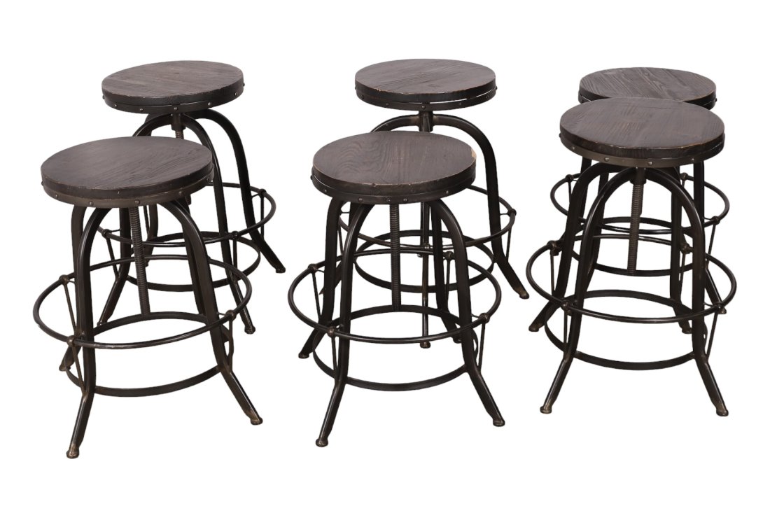 Industrial Style Adjustable Stools - 6 (1 of 3)