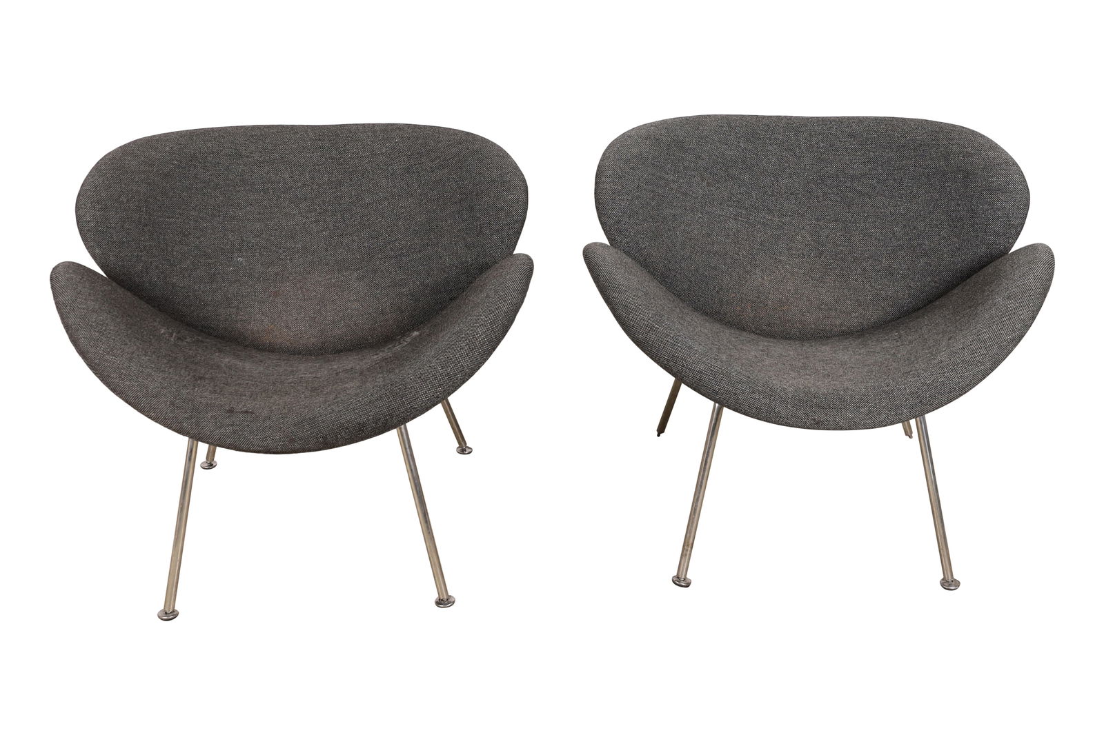 Pierre Paulin Style Orange Slice Chairs - Pair (1 of 4)