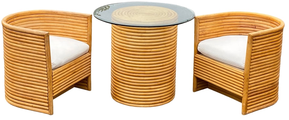 Rattan Cafe Set - 3 Pc (1 of 11)