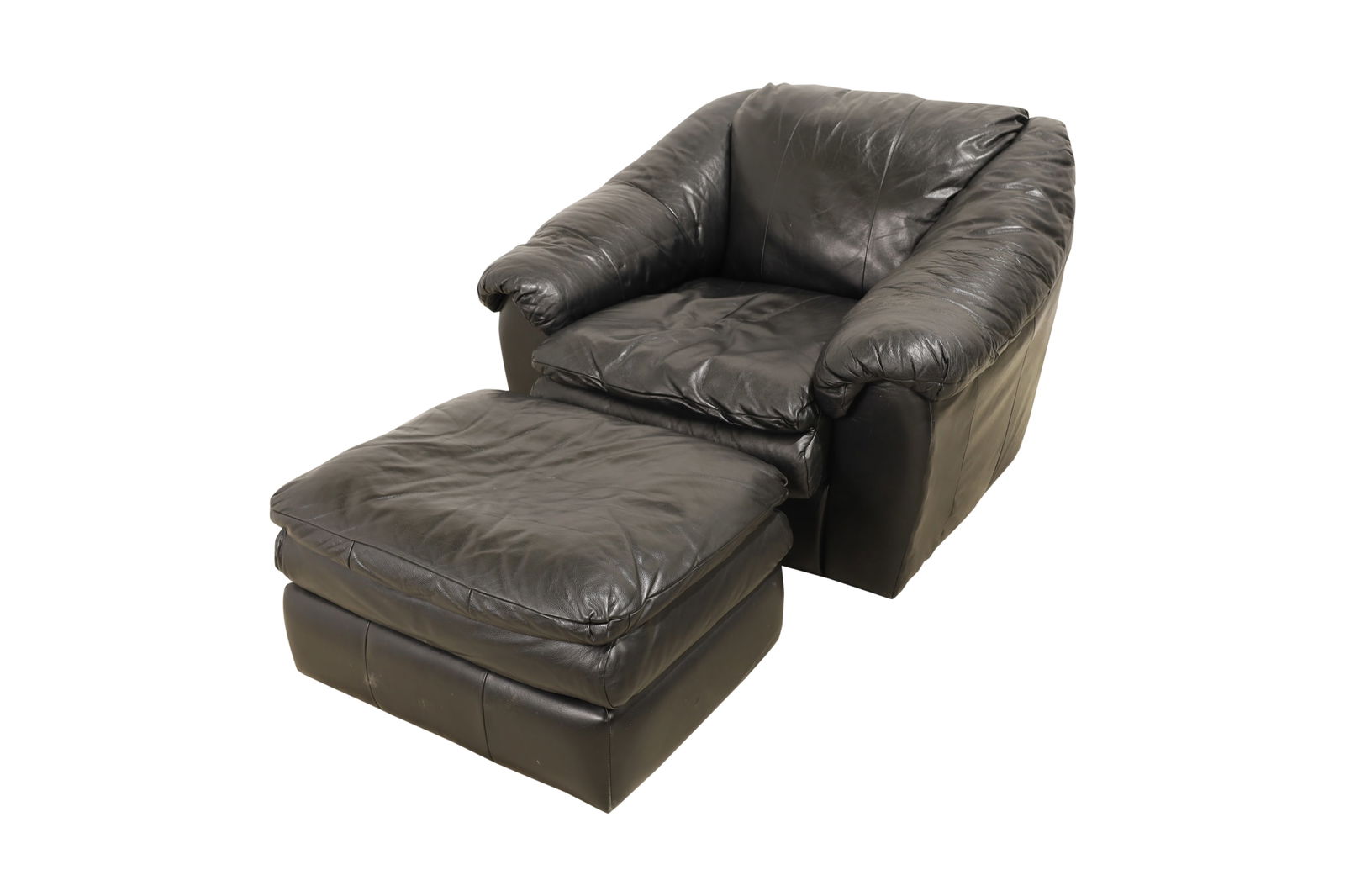 Benchcraft - Leather Chair & Ottoman (1 of 7)