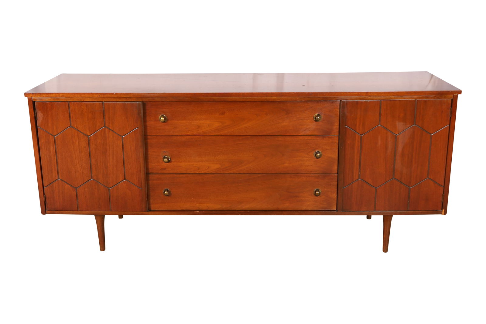 Mid Century Walnut  Long Dresser (1 of 6)