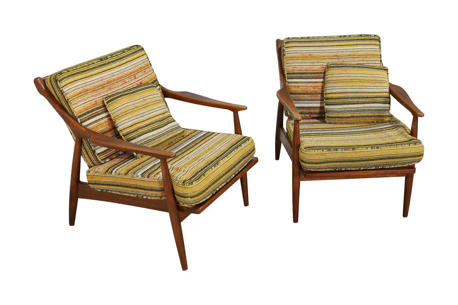 Mid Century Modern Sculpted Lounge Chairs - Pair (1 of 10)