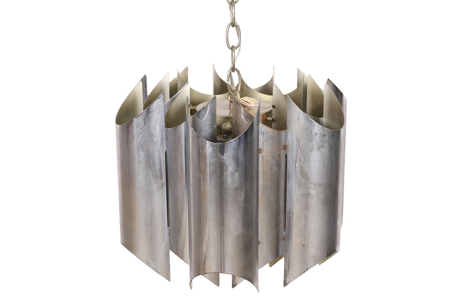 Robert Sonneman Chrome Pendant Lamp (1 of 3)