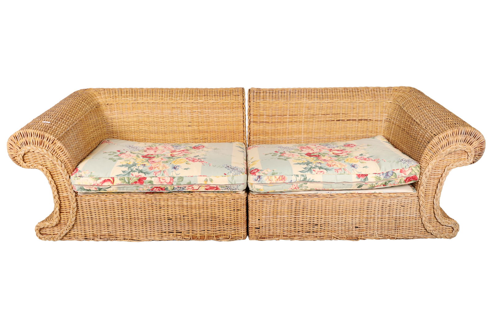 2 Part Wicker Sofa (1 of 5)