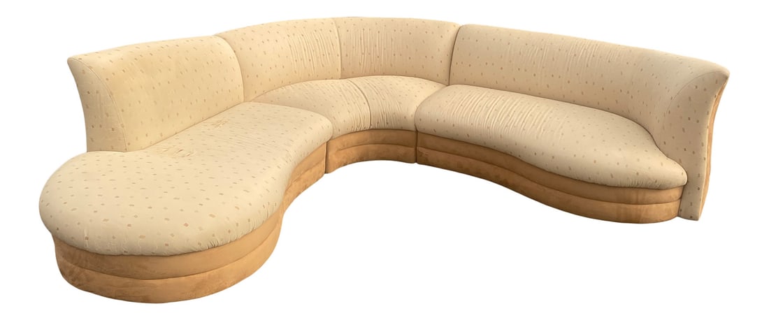 Kagan Style Serpentine Sectional Sofa - 3 (1 of 11)