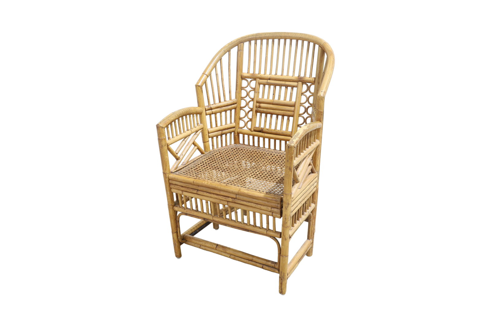 Rattan Arm Chair: A rattan arm chair Dimensions:38x24x22
