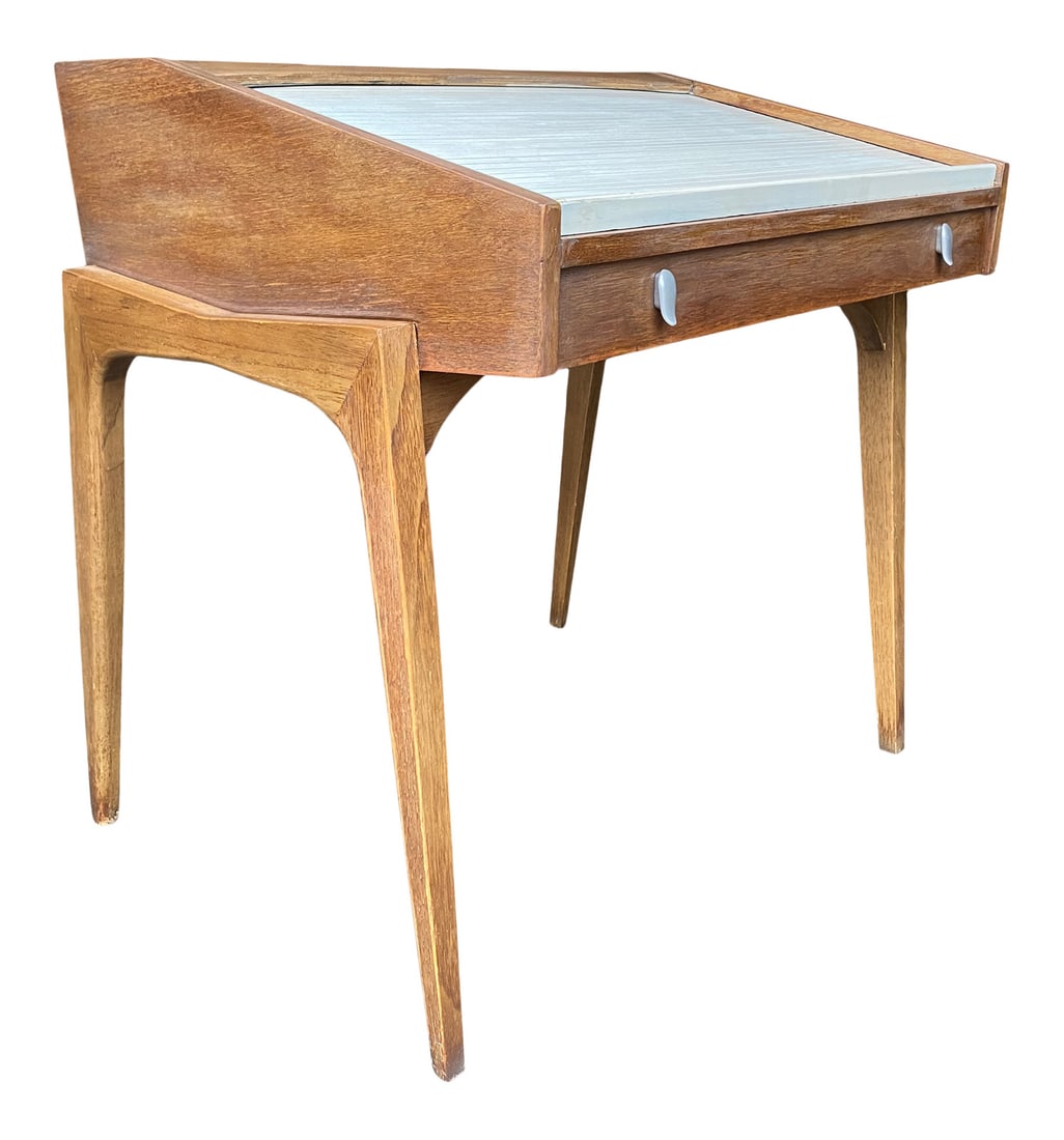 John Van Koert - Tambour Desk: A John Van Koert desk with tambour top Dimensions:34x34.3x26