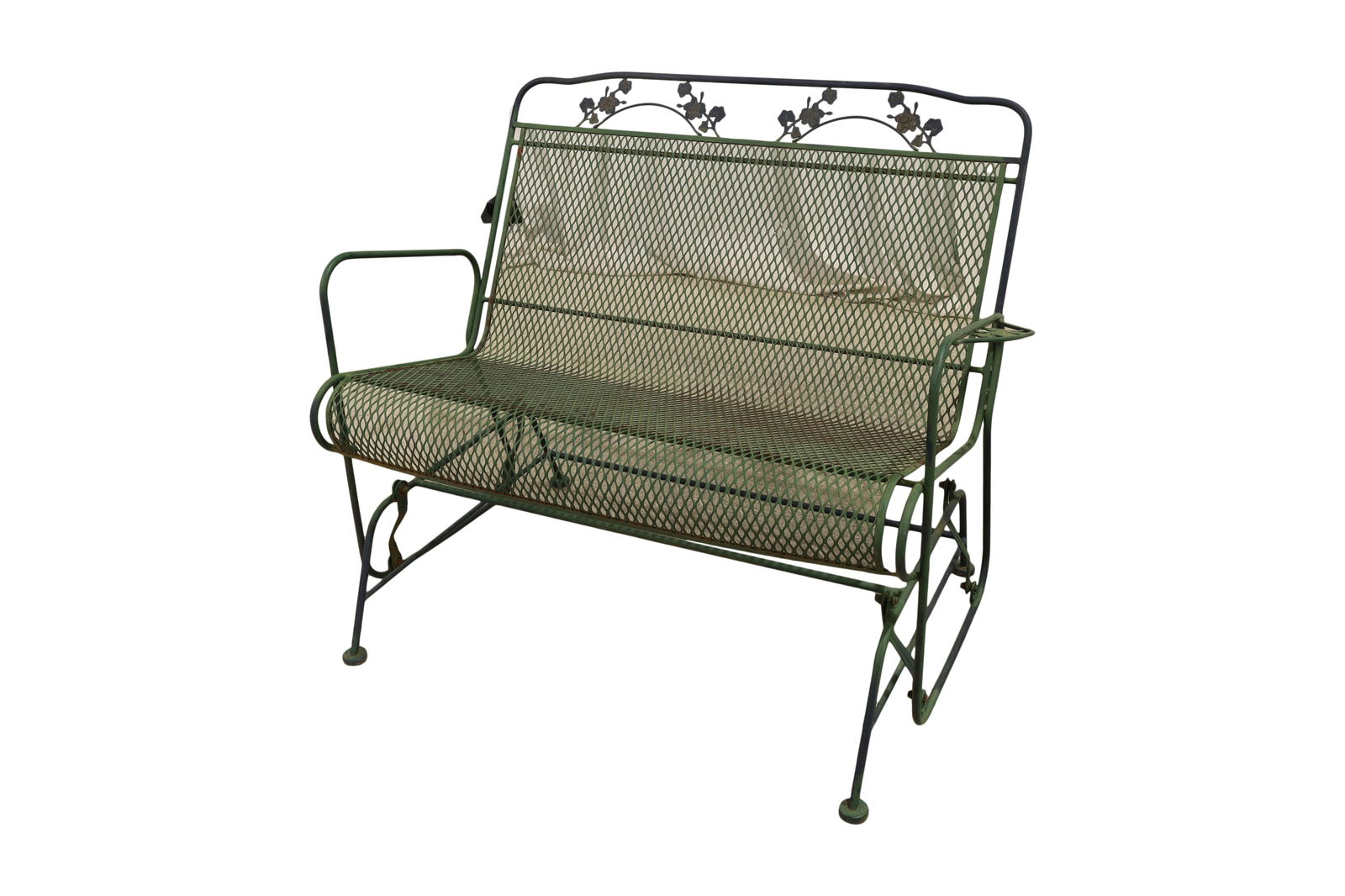 Wrought Iron Glider Swing: A wronght iron glider swing Dimensions:35x45x28