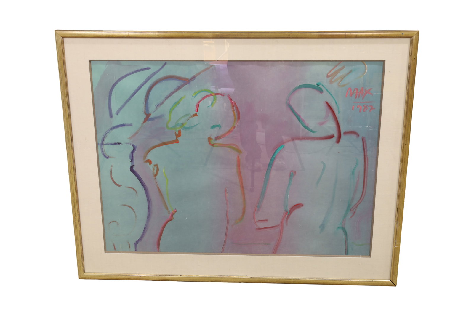 Framed  Signed Peter Max Watercolor (1 of 6)