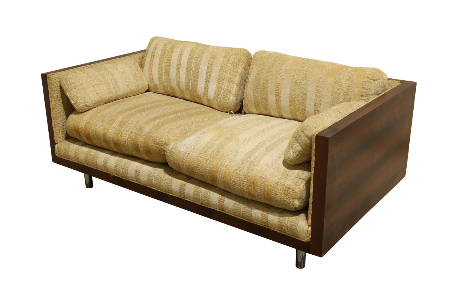 Milo Baughman Style Rosewood Case Sofa (1 of 10)