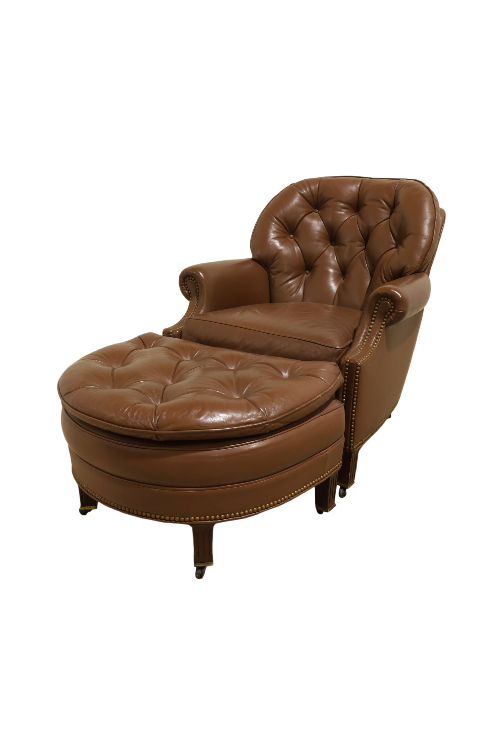 Hancock & Moore - Tufted Leather Chair & Ottoman (1 of 11)