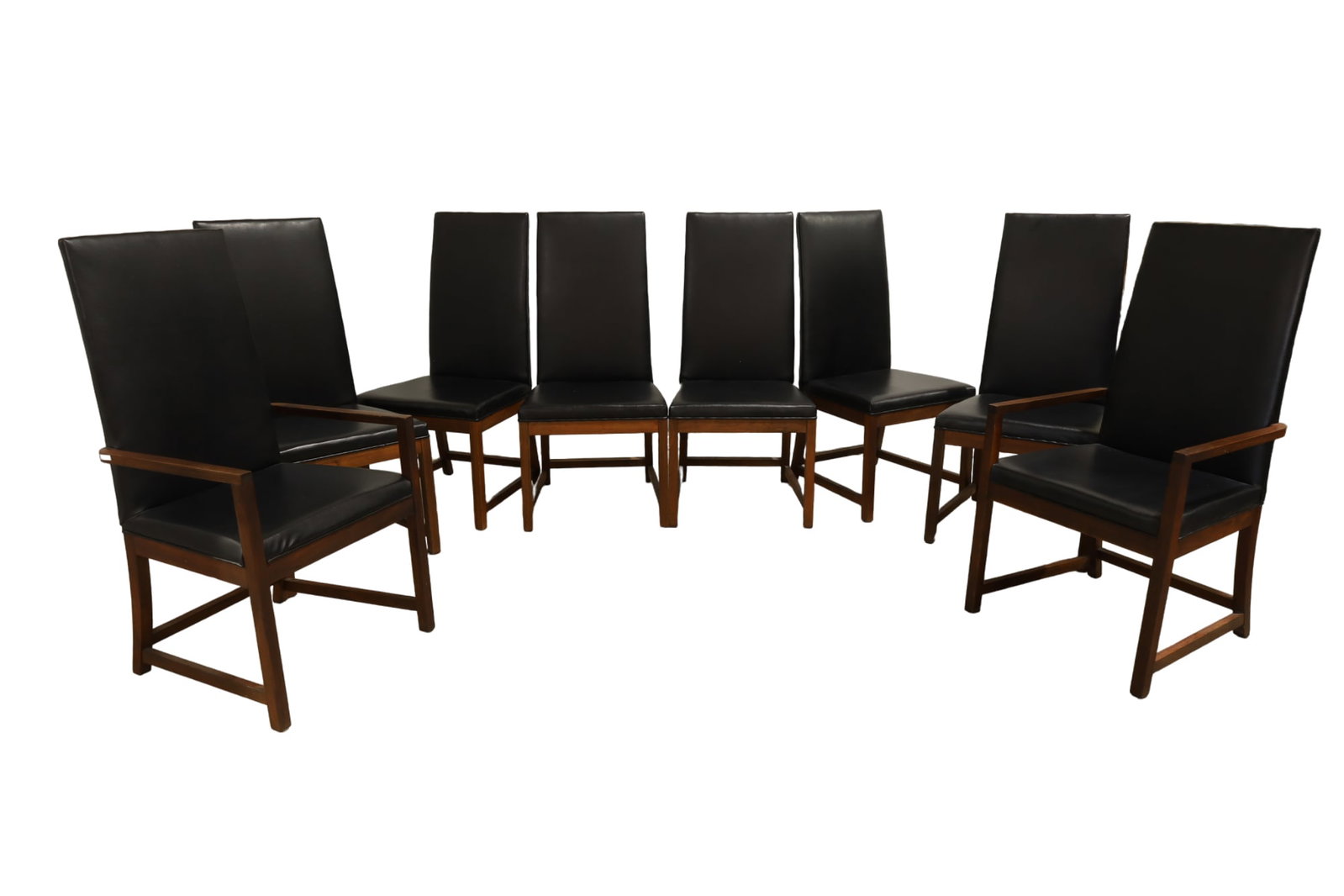 Danish Style Walnut Chairs - 8: A set of 8 Danish style walnut chairs Dimensions:43.5x21.75x22