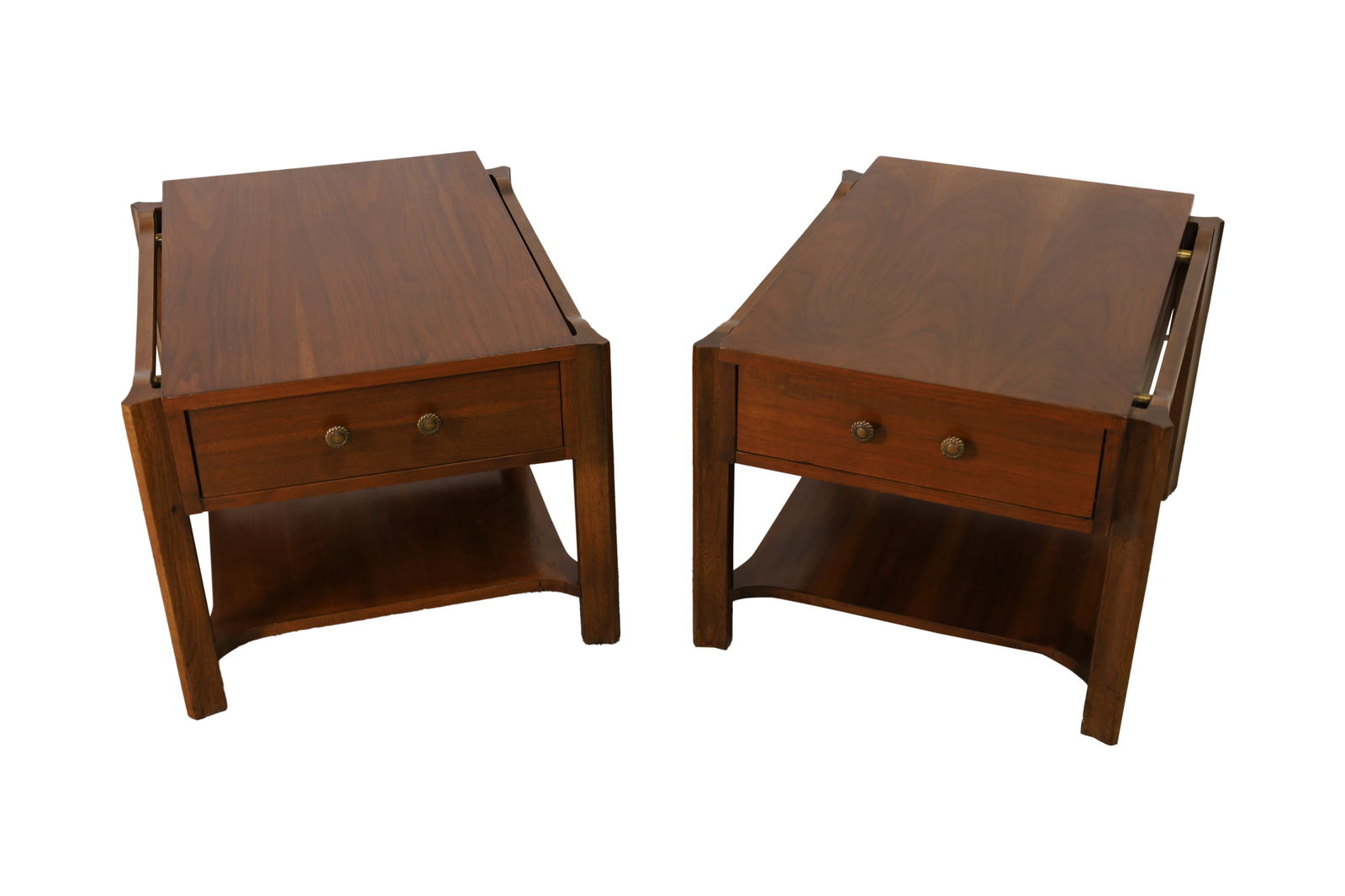 Rare Lane Walnut End Tables - Pair (1 of 8)