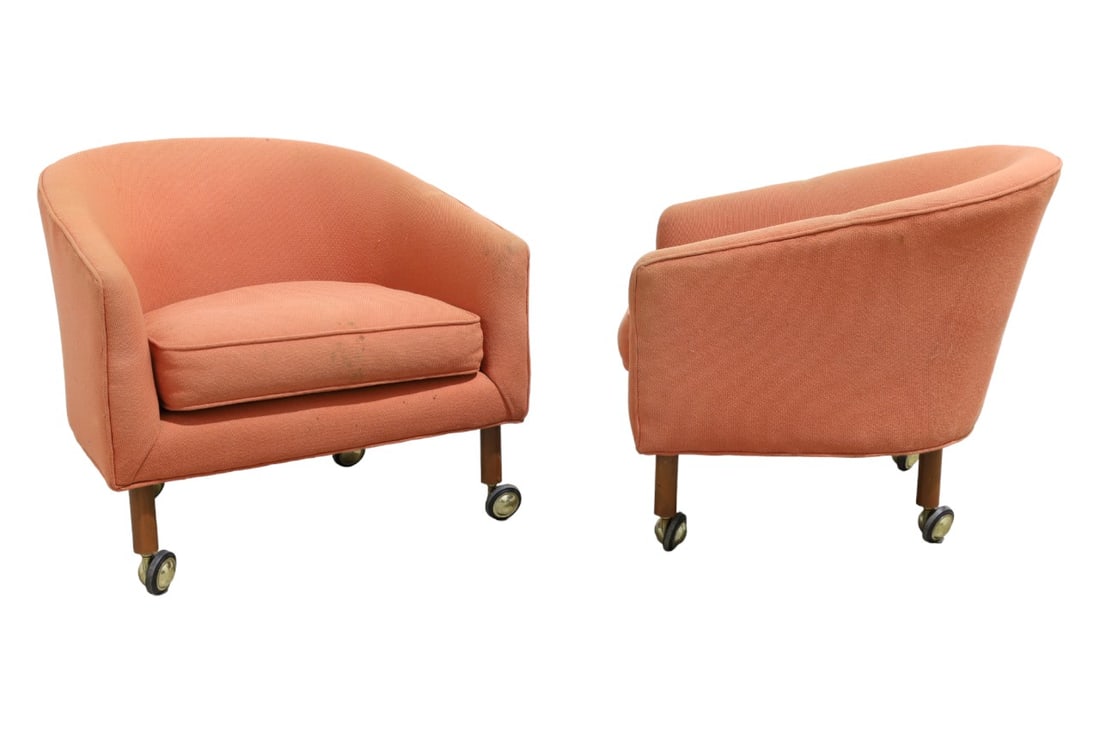 Harvey Probber - Barrel Lounge Chairs - Pair (1 of 9)