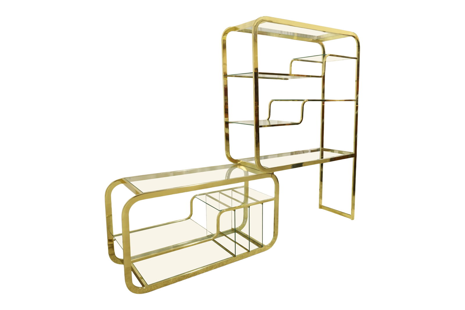 DIA Brass & Glass Expandable Etagere (1 of 9)