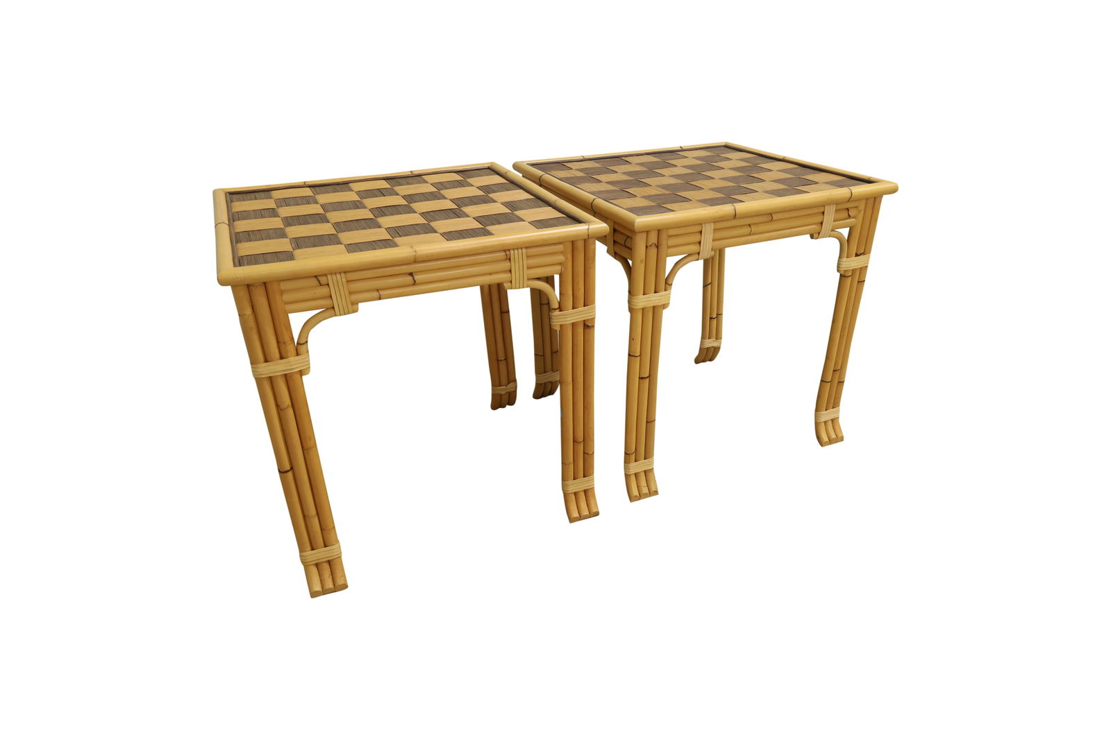 John Hutton - Donghia - Rattan End Tables - Pair (1 of 10)
