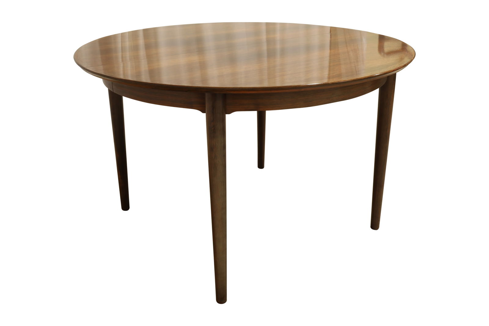 Arne Vodder - Rosewood Dining Table: An Arne Vodder rosewood dining table with 2 leaves Dimensions:19x47 Leaf Dimensions:19