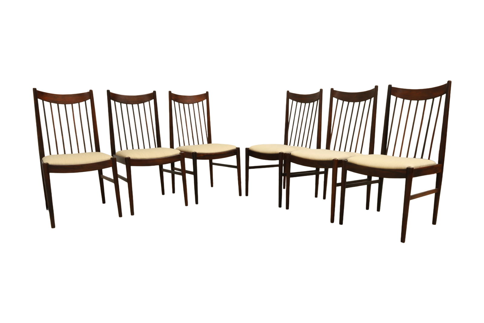 Arne Vodder - Rosewood Dining Chairs - 6: A set of 6 Arne Vodder rosewood dining chairs Dimensions:38.5x19.25x20.25
