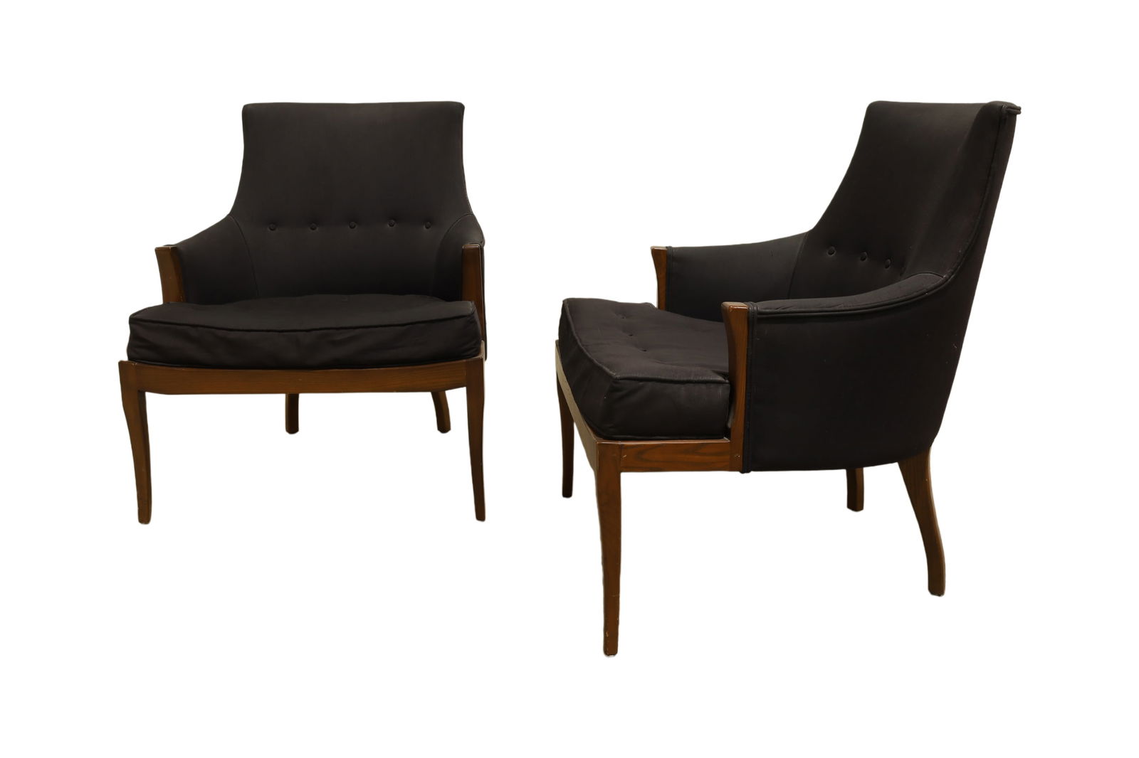 Danish Style Mid Century Lounge Chairs - Pair (1 of 9)