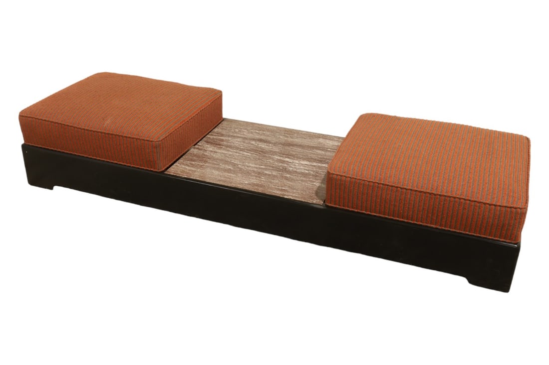 Milo Baughman Style 2 Seat Bench (1 of 7)