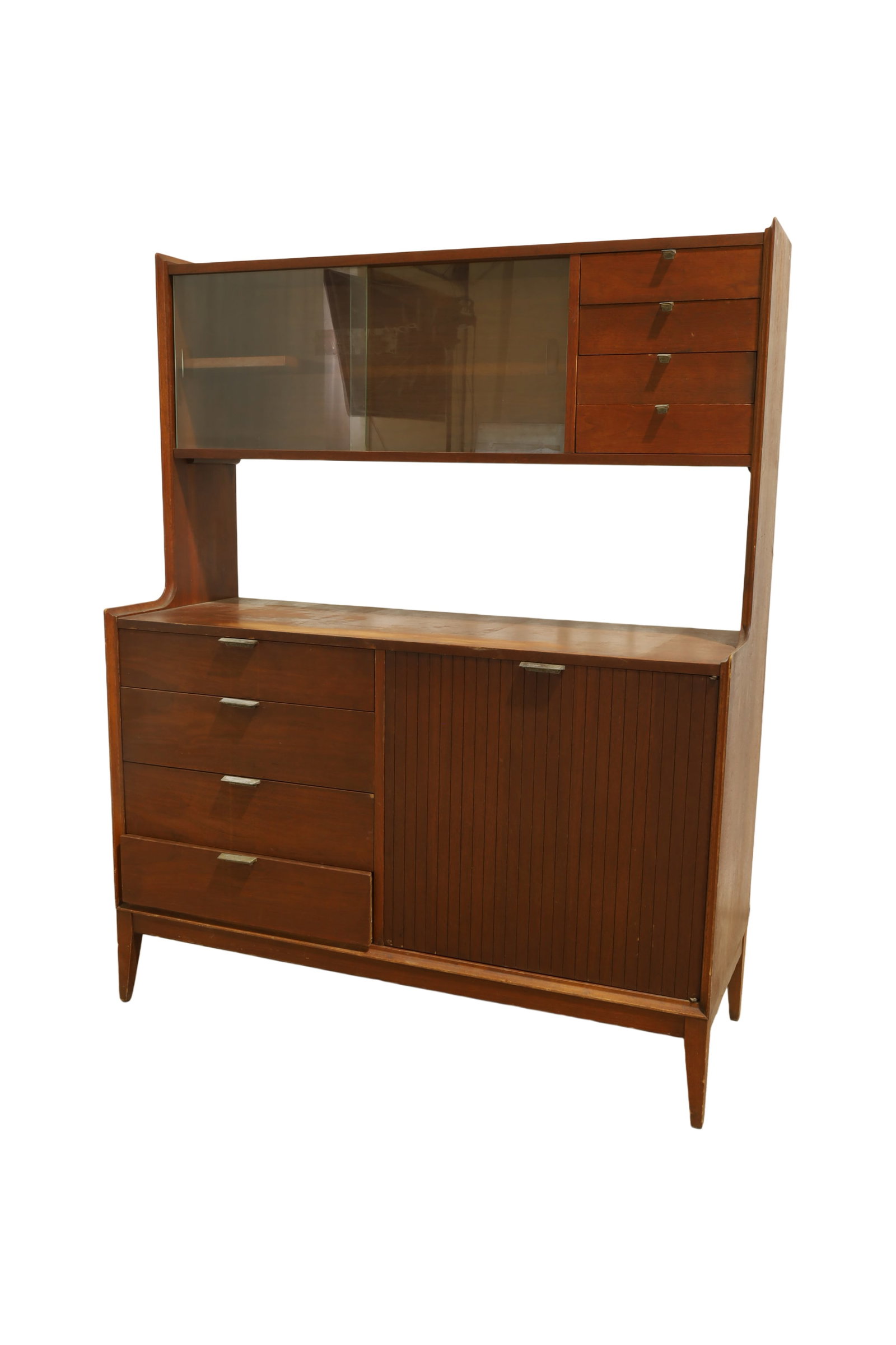 Cavalier - Mid Century Modern Walnut Hutch: A cavalier mid century modern walnut hutch Dimensions:60x48x18
