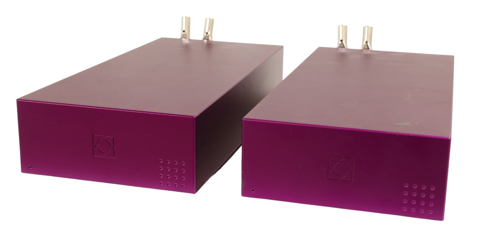 Kharma MP 150 by Brono Putzey - Pair: A pair of purple Kharma MP 150 designed by Bruno Putzey