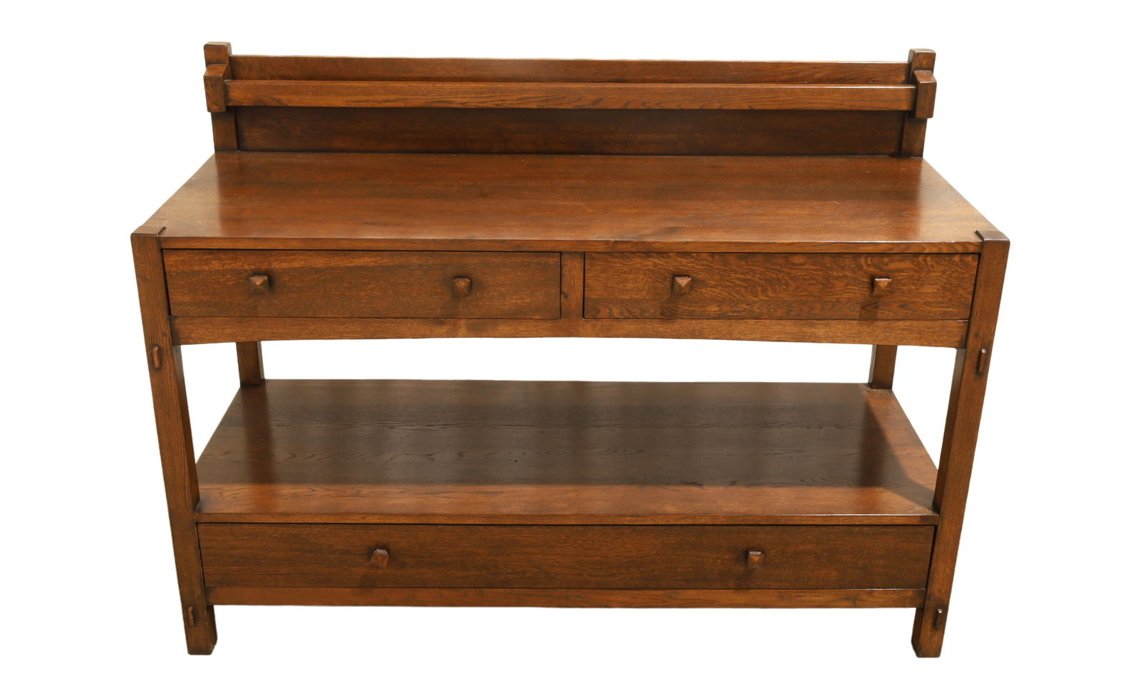 Gustav Stickley Style Mission Oak Sideboard with Plate Rail (1 of 13)